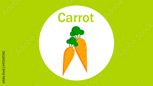 The topic of proper nutrition. Carrot.
