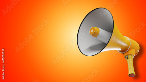 Yellow megaphone and place ...