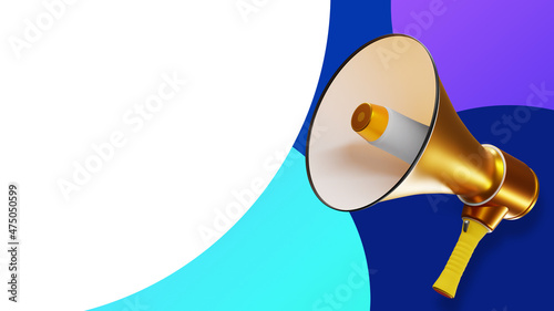 Megaphone close up. Bright ...