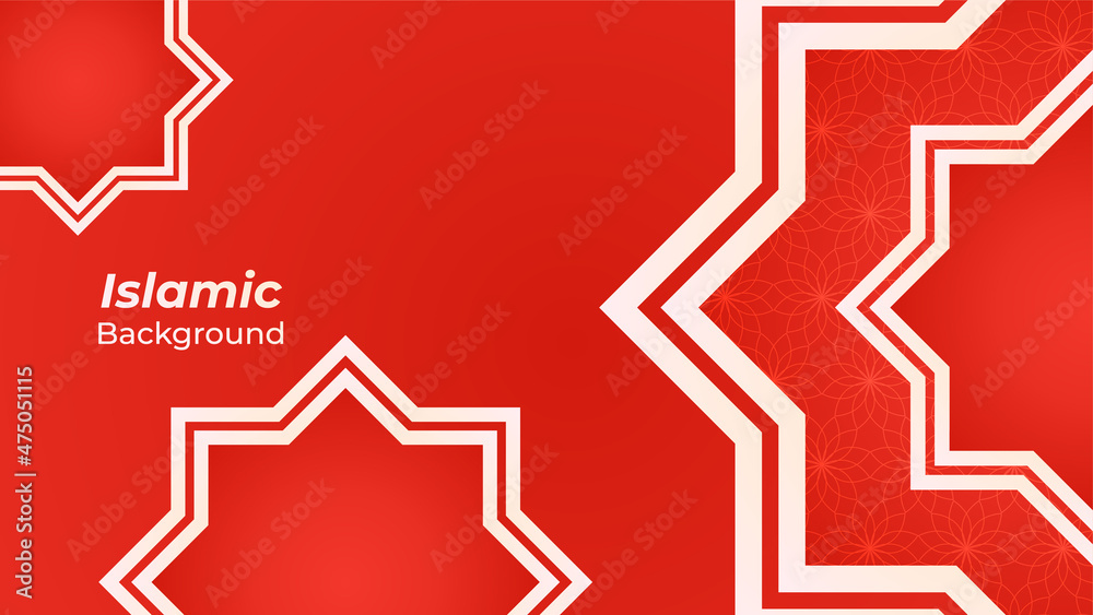 Ornamental mandala red white pattern Islamic design background. Ramadan Kareem banner background Ornamental mandala red white pattern Islamic design background. Ramadan Kareem banner background