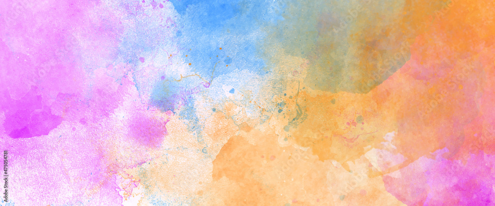 Abstract watercolor background with paint. Divorces and drops. Periwinkles.	