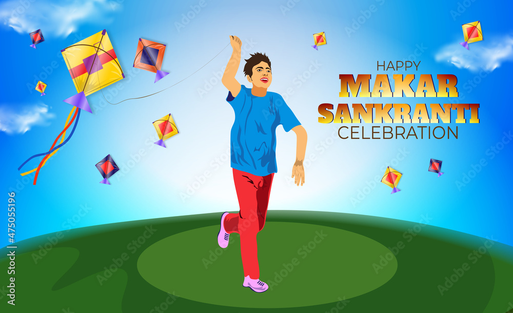 Hand drawn Happy makar sankranti Premium Vector background and illustration Hand drawn Happy makar sankranti Premium Vector background and illustration