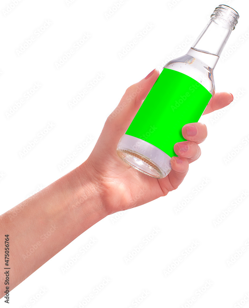 Bouteille avec étiquette pour incrustation Bouteille avec étiquette pour incrustation