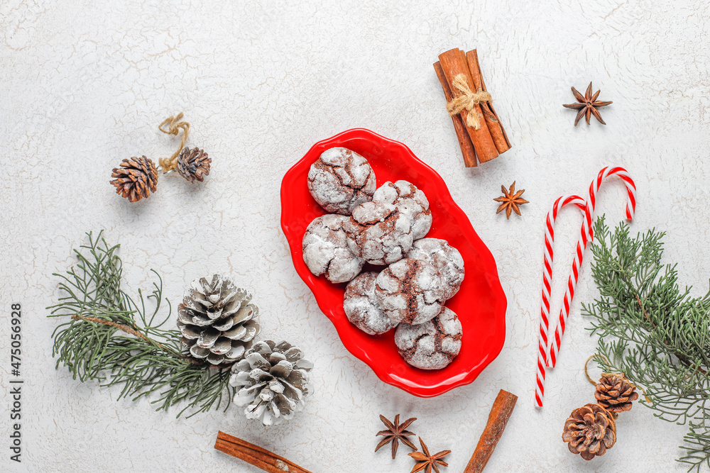 Tasty homemade Christmas cookies with cinnamon. Tasty homemade Christmas cookies with cinnamon.