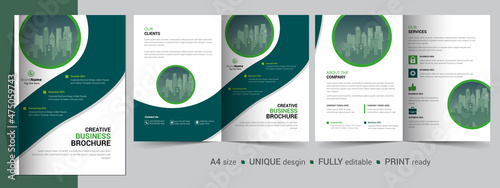 Corporate Bifold Brochure Template, Catalog, Booklet Template Design. Fully Editable.	