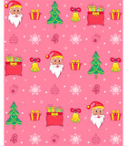 Christmas pattern on pink background. Beautiful pattern for a luxurious gift wrapping paper, t-shirts, greeting cards. 