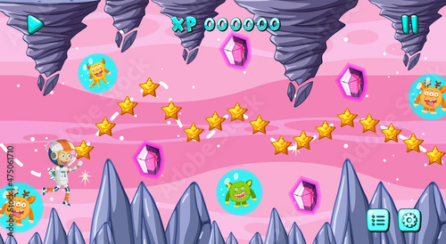 A Game Template Galaxy Scene
