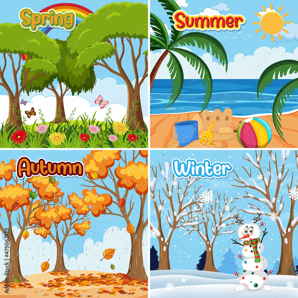 Different four seasons posters