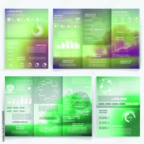 Elements for business data visualization, Modern infographic design, vector set templates