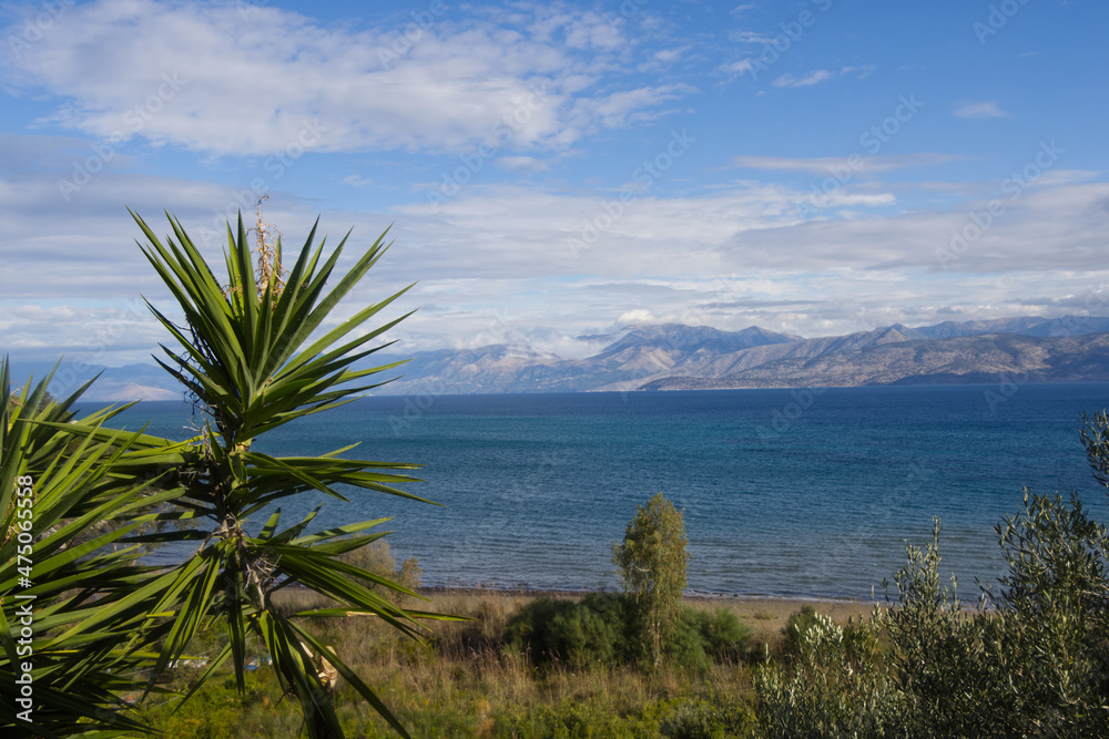 Landscape with trees and clouds. Greece. Landscape with trees and clouds. Greece.