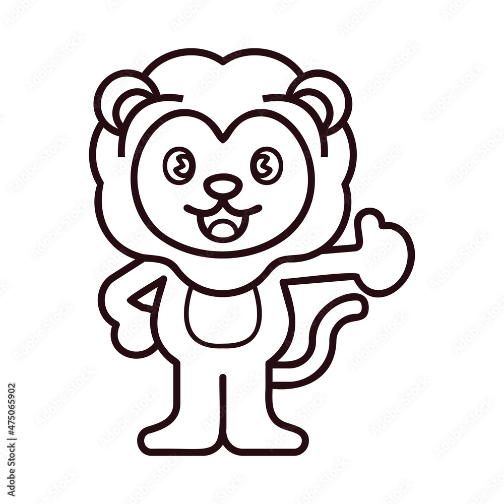 Lion Good Thumbs Up Color Pages Lion Good Thumbs Up Color Pages