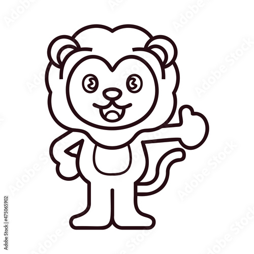 Lion Good Thumbs Up Color Pages