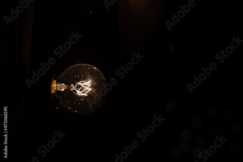 Lights with yellow bulbs for decoration and lighting