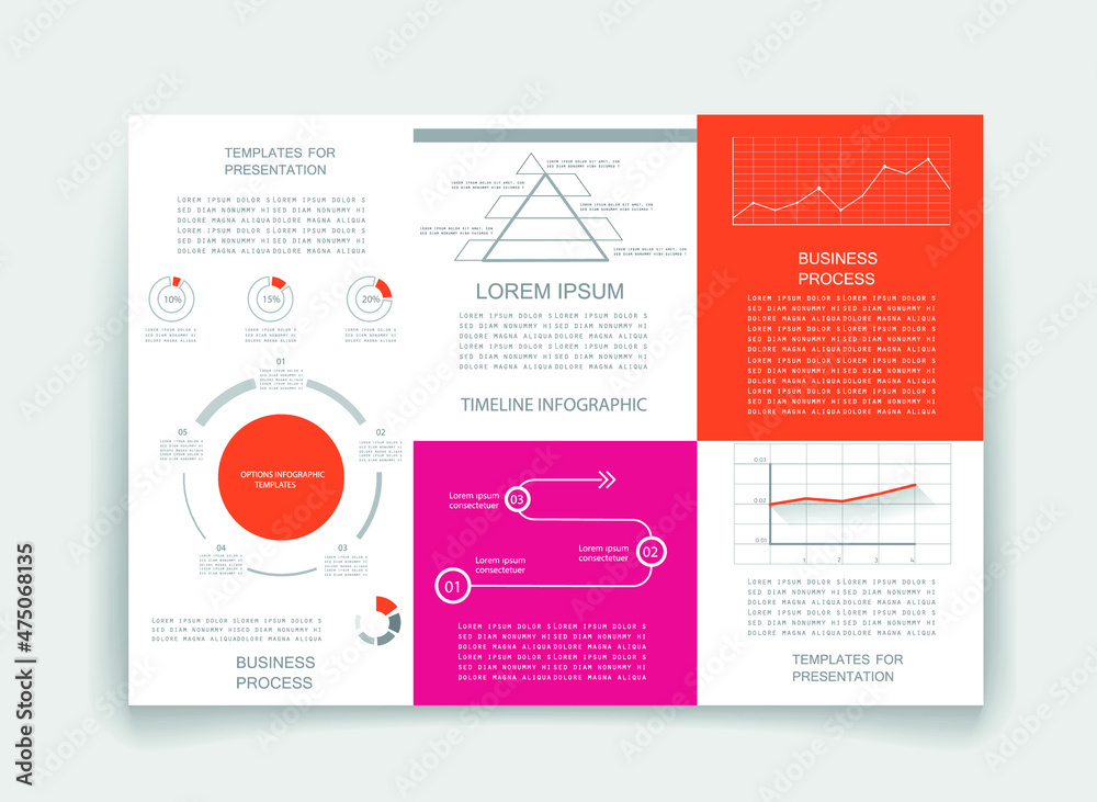 Elements for business data visualization, Modern infographic design, vector set templates Elements for business data visualization, Modern infographic design, vector set templates