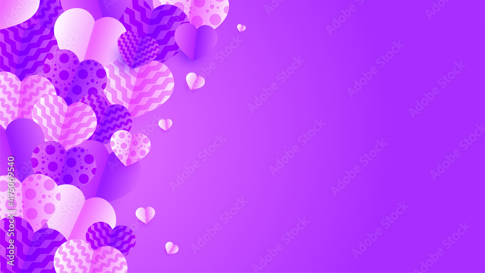 Lovely Purple Papercut style design background