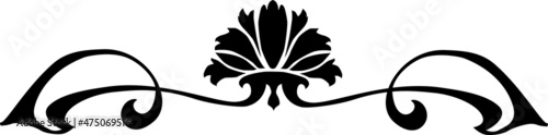 Romantic monogram template. Vector drawing. The motive for the design of cards, invitations.