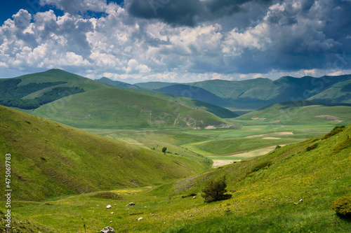 Piano Grande di Castelluccio, mountain and rural landscape