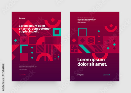 Poster layout design for tournament, invitation, awards or championship. Layout design template with geometric shapes. Championship in Qatar. Sports background trend 2022.