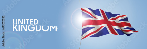 United Kingdom greeting card, banner with template text vector illustration