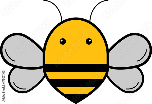 einfache flache Bienen Vektorgrafik