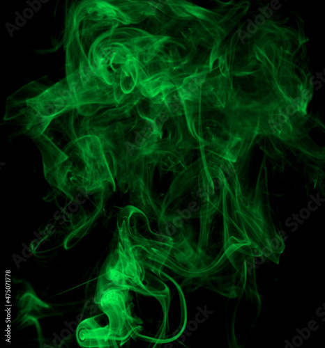 Clouds of smoke on a black background. Realistic isolated smoke