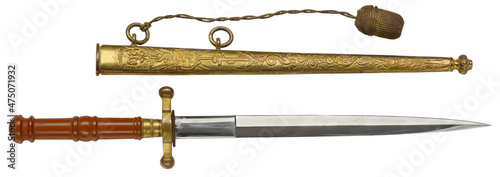 Billede på lærred historical edged weapon cutlass on white background