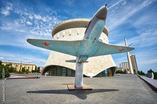 Russian military airplane at the Panorama Museum in Volgograd