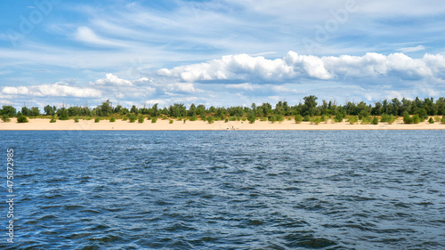 Volga river and it's long sandy coast