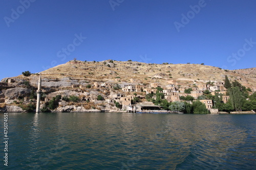 Halfeti is a small farming district on the east bank of the river Euphrates Turkey. Now most of the villages were submerged in the 1990s under the waters behind the dam.