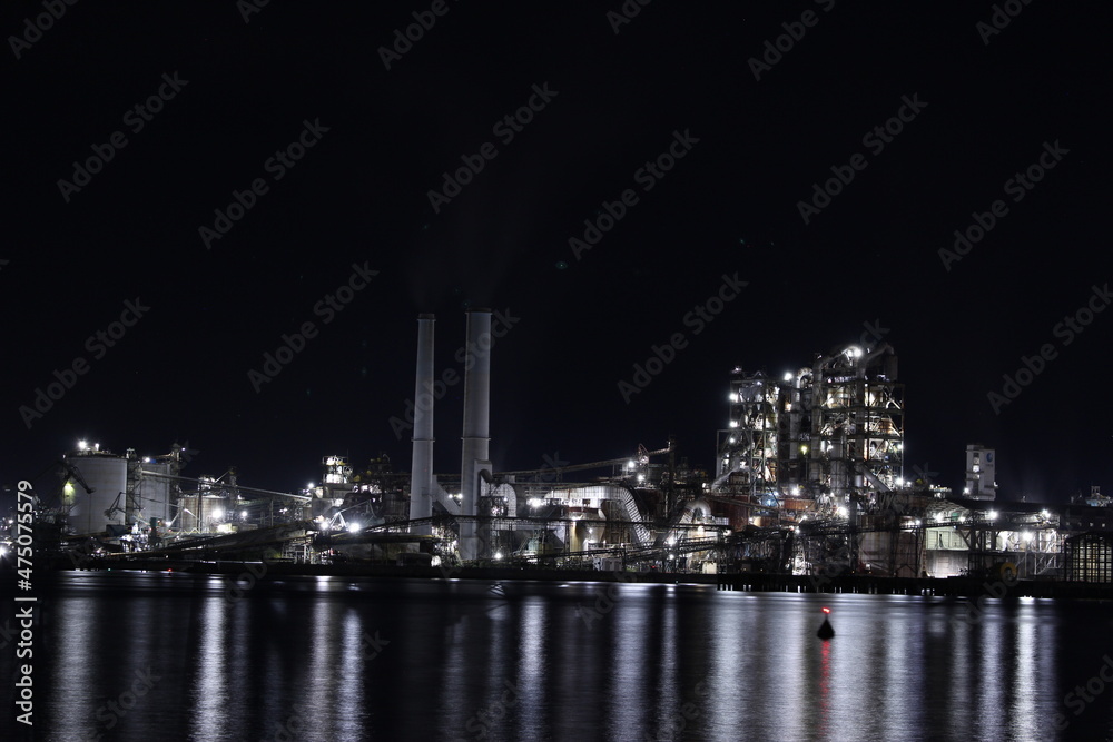 周南コンビナートの夜景！日本11大工場夜景都市の写真