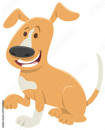 cartoon spotted dog animal character giving a paw