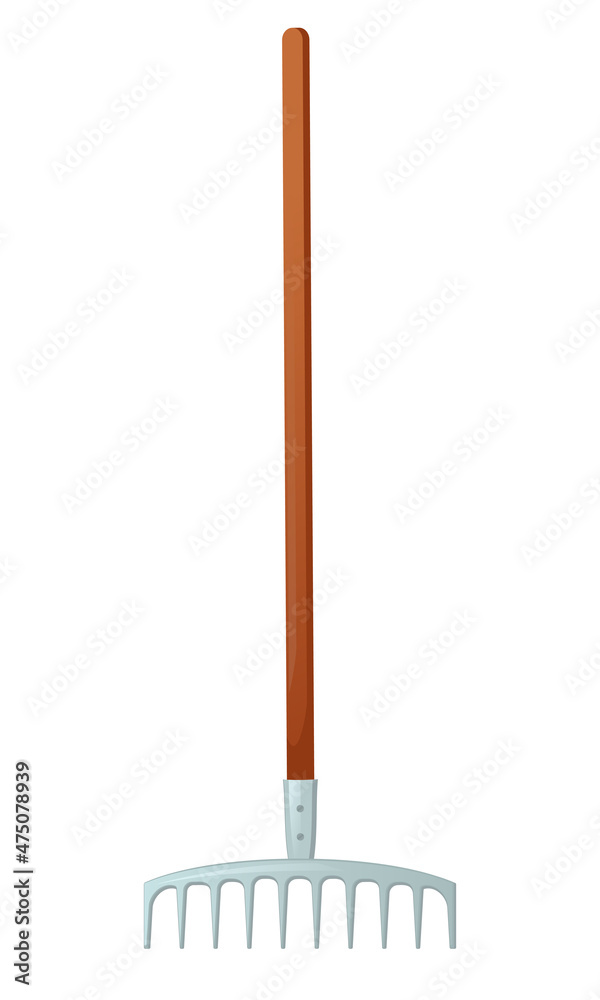 Cultivator, rake for tillage in flat style, isolated on white background. Tool for gardening, agriculture, farming. Colorful vector illustration of working tool. Cultivator, rake for tillage in flat style, isolated on white background. Tool for gardening, agriculture, farming. Colorful vector illustration of working tool.