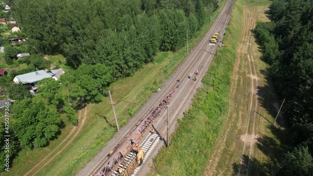 Railroad Track Construction. Train Track Repair and Maintenance. Build A Railway Track for train to run. Laying steel rail. Repair and replacement of railway tracks. Rail and Railway Repair.
