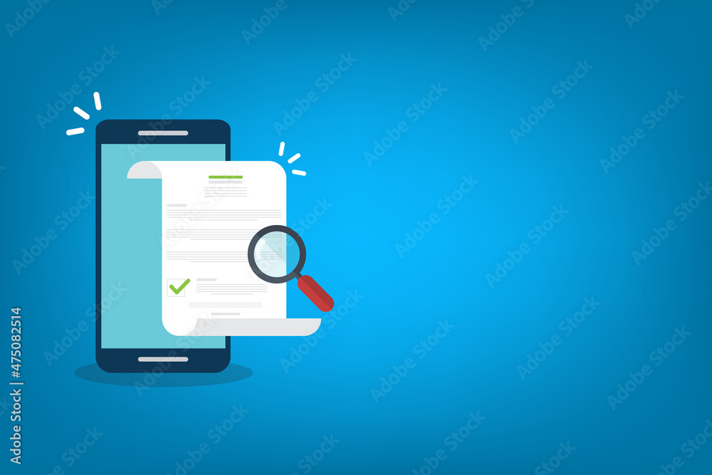 Online digital document inspection or assessment evaluation on smartphone, contract review, analysis, inspection of agreement contract, compliance verification. Online digital document inspection or assessment evaluation on smartphone, contract review, analysis, inspection of agreement contract, compliance verification.