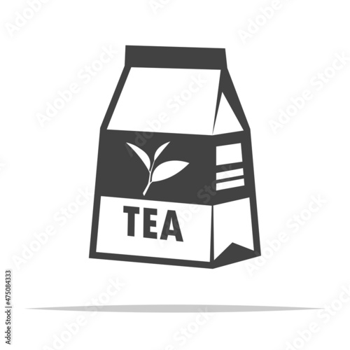 Tea packaging bag icon transparent vector isolated