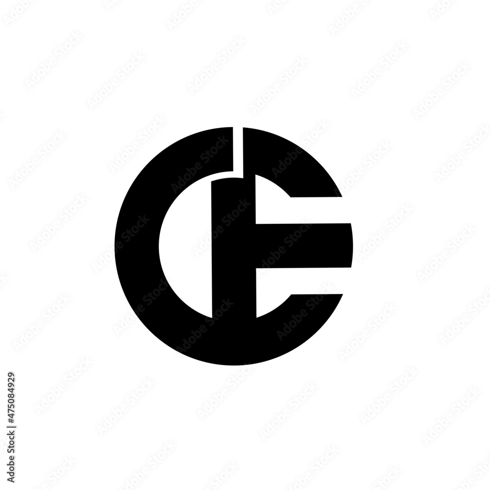 ce ec e c initial letter logo