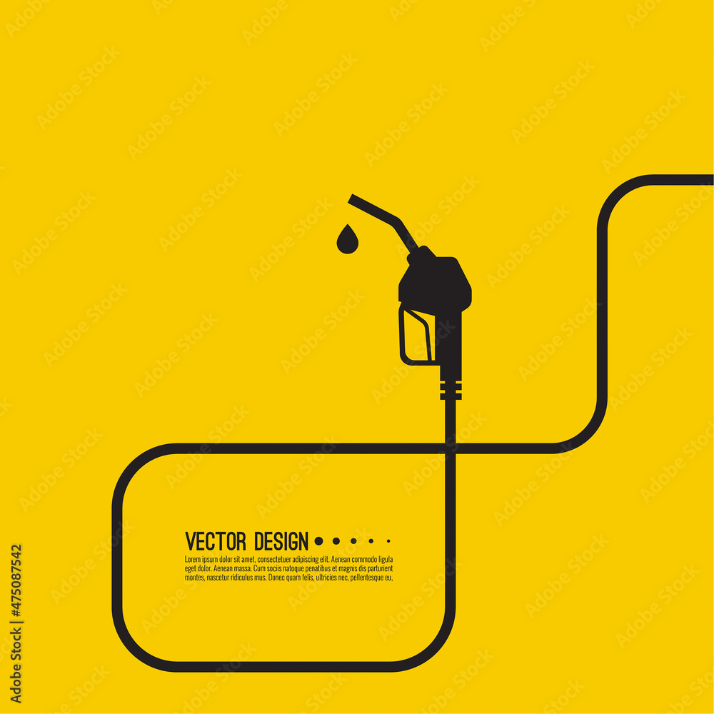Photography Gasoline pump nozzle sign.