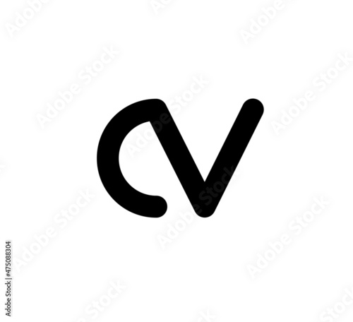 Cv vc c v initial letter logo