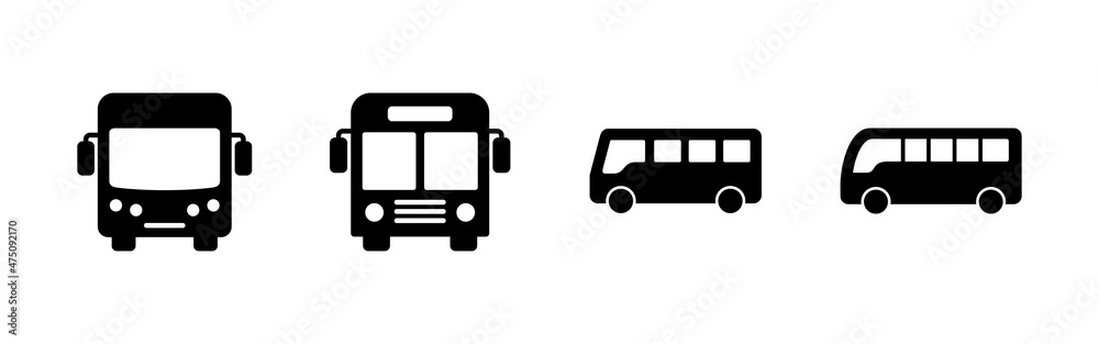 Bus icons set. bus sign and symbol