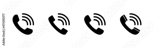 Call icons set. telephone sign and symbol. phone icon. contact us