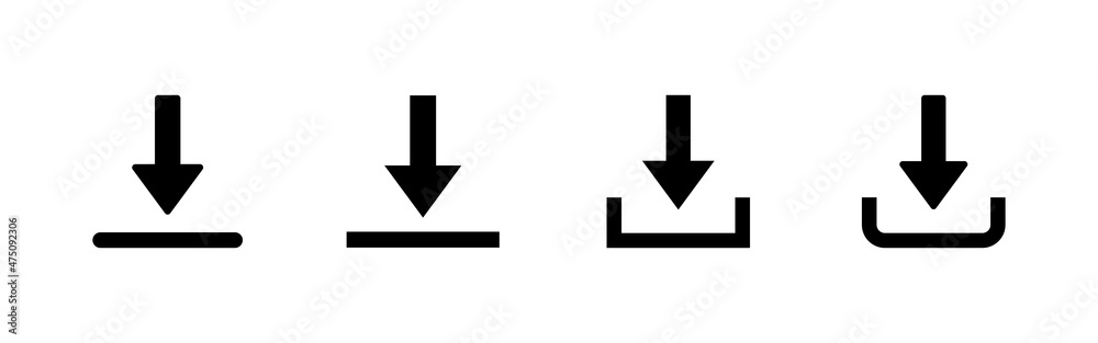 Download icons set. Download sign and symbol Download icons set. Download sign and symbol