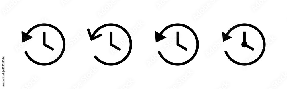 History icons set. recent event history sign and symbol History icons set. recent event history sign and symbol