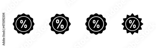 Discount icons set. Discount tag sign and symbol