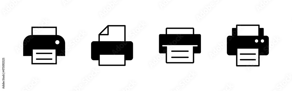 Print icons set. printer sign and symbol Print icons set. printer sign and symbol