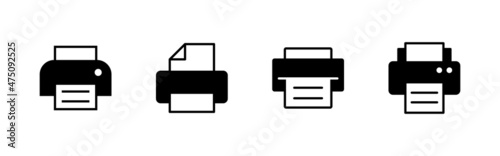 Print icons set. printer sign and symbol