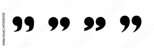Quote icons set. Quotation mark sign and symbol