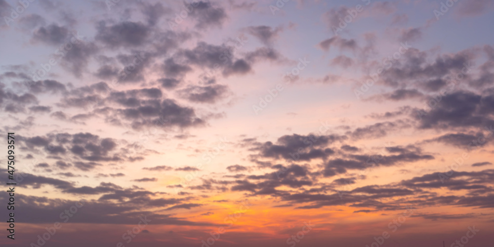 Background cloud summer. Orange purple Background.