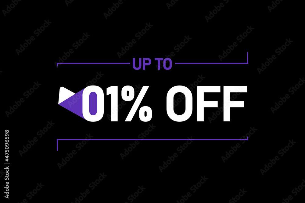 Up to 1% off, Up to 1% Discount, label sign up to 1% off, Banner Add, Special Offer add