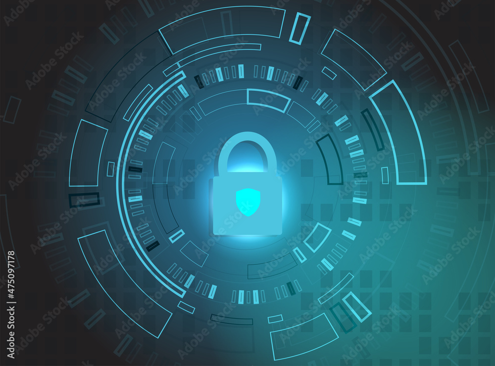 Obraz premium Internet digital security technology concept for business background. Protect your data. 