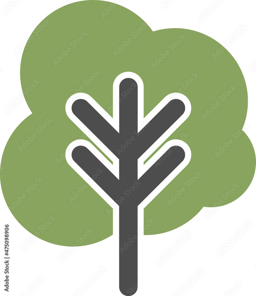 Tree icon cute logo design Tree icon cute logo design